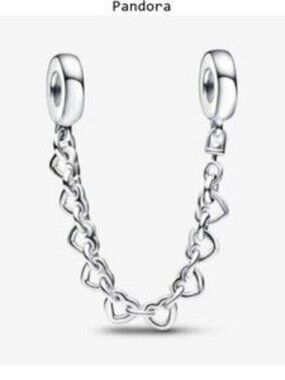 Pandora Linked Hearts Safety Chain